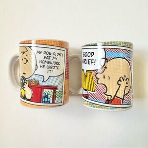 Peanuts Charlie Brown ceramic mugs — Set of 2 Unused